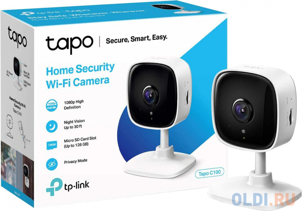 Камера tapo c110 как подключить Видеокамера IP TP-Link Tapo C100 3.3-3.3мм цветная корп.:белый/черный - купить п