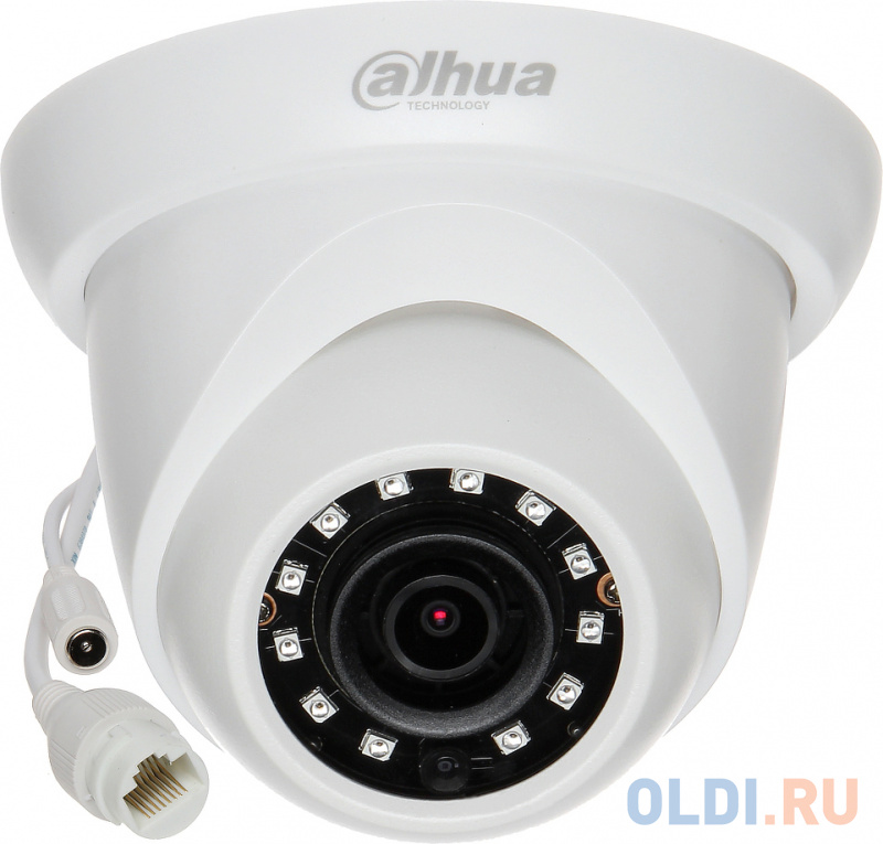 Камера IP Dahua DH-IPC-HDW1230SP-0280B CMOS 1/2.7" 2.8 мм 1920 x 1080 Н.265 H.264 MJPEG RJ-45 PoE белый фото