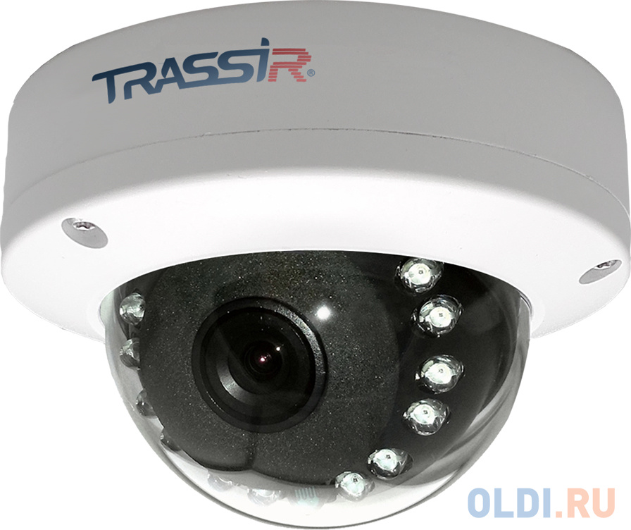 

Камера IP Trassir TR-D3121IR1 CMOS 1/2.9" 2.8 мм 1920 x 1080 H.264 MJPEG RJ-45 PoE белый
