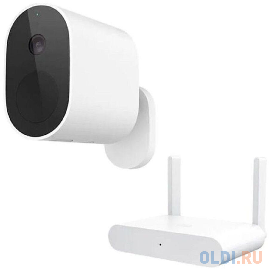 IP-камера Xiaomi Mi Wireless Outdoor Security Camera 1080p (+ рессивер) (BHR4435GL) (722004) reyee ax1800 wi fi 6 outdoor access point 1775m dual band dual radio ap internal antenna 1 10 100 1000 base t ethernet ports supports poe in 1 100