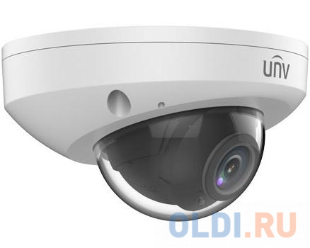 Uniview IPC312SB-ADF28K-I0-RU Видеокамера IP купольная антивандальная {1/2.8" 2 Мп КМОП @ 30 к/с, ИК-подсветка до 30м., LightHunter 0.001 Лк @F1. фото