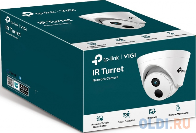 Камера IP TP-LINK VIGI C420I (2.8mm) CMOS 1/3" 2.8 мм 1920 x 1080 H.264 H.264+ H.265+ RJ-45 PoE белый фото