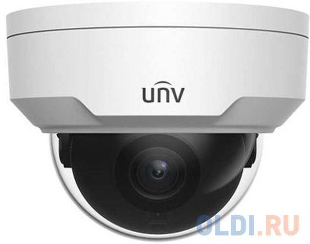 Uniview Видеокамера IP купольная антивандальная, 1/3" 4 Мп КМОП @ 30 к/с, ИК-подсветка до 30м., 0.01 Лк @F2.0, объектив 4.0 мм, DWDR, 2D/3D DNR,