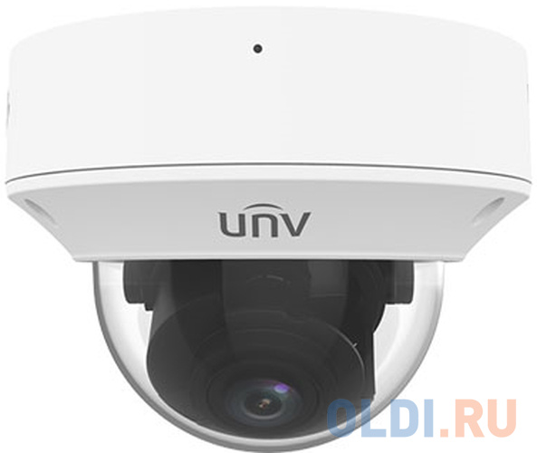 Uniview Видеокамера IP купольная антивандальная, 1/2.8" 2 Мп КМОП @ 30 к/с, ИК-подсветка до 40м., LightHunter 0.0005 Лк @F1.2, объектив 2.7-13.5