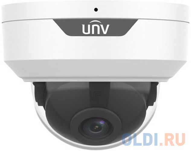 Uniview Видеокамера IP купольная антивандальная, 1/2.9" 2 Мп КМОП @ 30 к/с, ИК-подсветка до 30м., 0.01 Лк @F2.0, объектив 2.8 мм, DWDR, 2D/3D DNR
