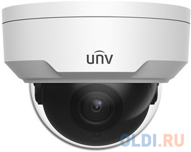 Uniview Видеокамера IP купольная антивандальная, 1/3" 4 Мп КМОП @ 30 к/с, ИК-подсветка и подсветка до 30м., EasyStar 0.005 Лк @F1.6, объектив 2.8