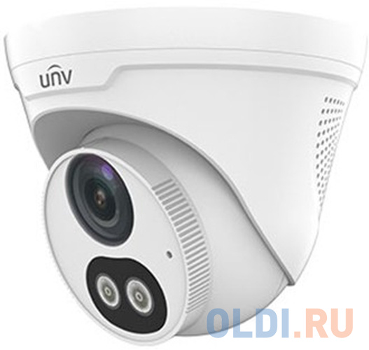 Uniview Видеокамера IP купольная, 1/2.8" 2 Мп КМОП @ 30 к/с, ColorHunter, ИК-подсветка и подсветка видимого спектра до 30м., EasyStar 0.003 Лк @F