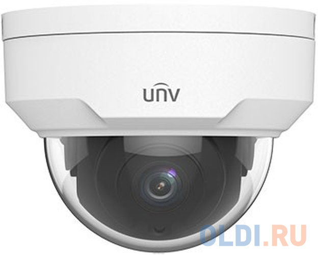 Uniview Видеокамера IP купольная антивандальная, 1/2.8" 2 Мп КМОП @ 30 к/с, ИК-подсветка до 30м., 0.01 Лк @F2.0, объектив 2.8 мм, DWDR, 2D/3D DNR