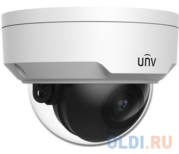 Uniview Видеокамера IP купольная антивандальная, 1/3" 4 Мп КМОП @ 30 к/с, ИК-подсветка до 30м., 0.01 Лк @F2.0, объектив 2.8 мм, DWDR, 2D/3D DNR,