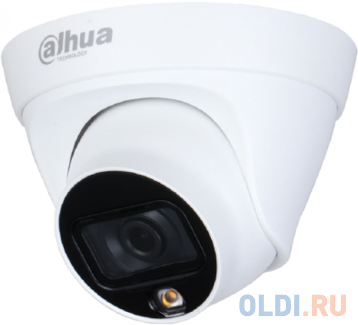 DAHUA Уличная купольная IP-видеокамера Full-color2Мп; 1/2.8” CMOS; объектив 3.6мм; чувствительность 0.005лк@F1.6 сжатие: H.265+, H.265, H.264+, H.264,