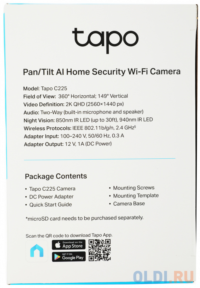 Камера видеонаблюдения IP TP-Link Tapo C225 5-5мм цв. корп.:белый - фото 10