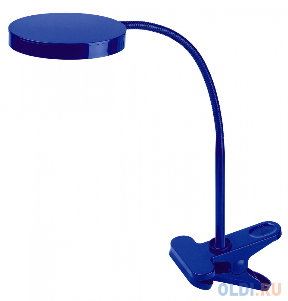 ЭРА Б0004479 Настольный светодиодный светильник NLED-435-4W-BU синий {на прищепке, цвет. температура 3000К} светильник настольный freya gino fr5108tl 01ch
