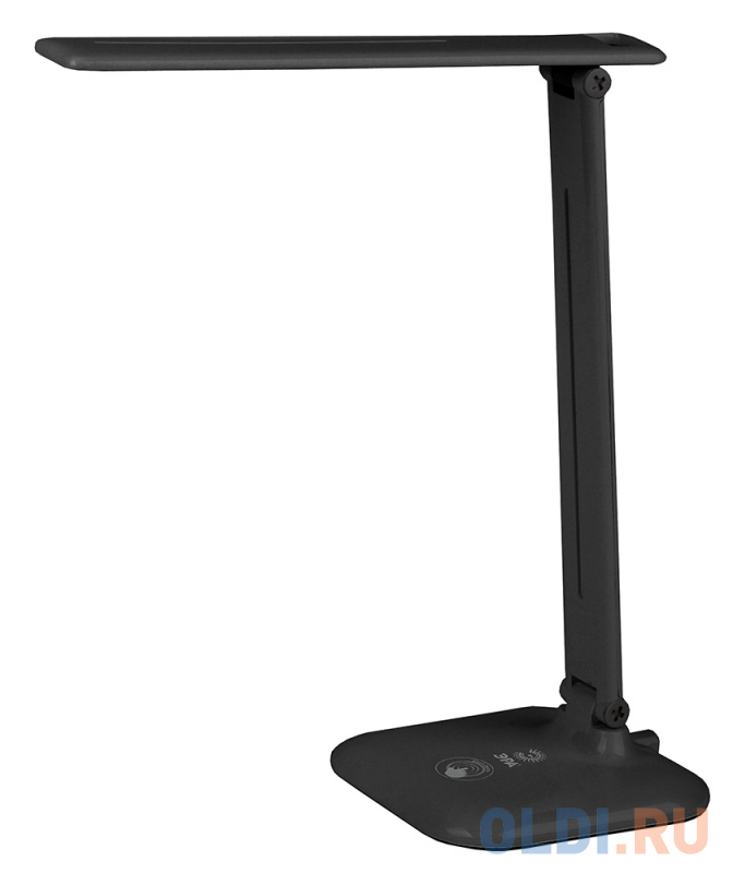 ЭРА Б0031613 Настольный светодиодный светильник NLED-462-10W-BK черный {складной, 3 ступенчатый диммер яркости, цвет. темп. 3000К} эра б0038590 настольный светодиодный светильник nled 474 10w bk