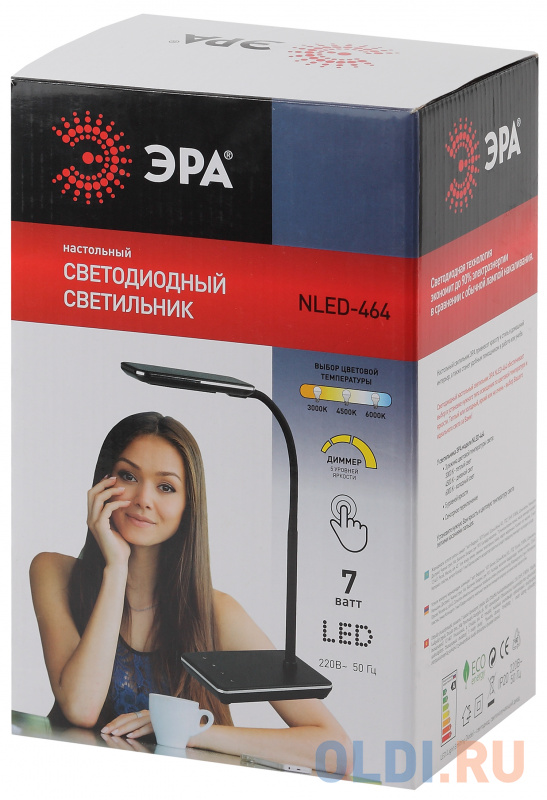 ЭРА Б0033306 Настольный светодиодный светильник NLED-464-7W-W белый {дизайн 