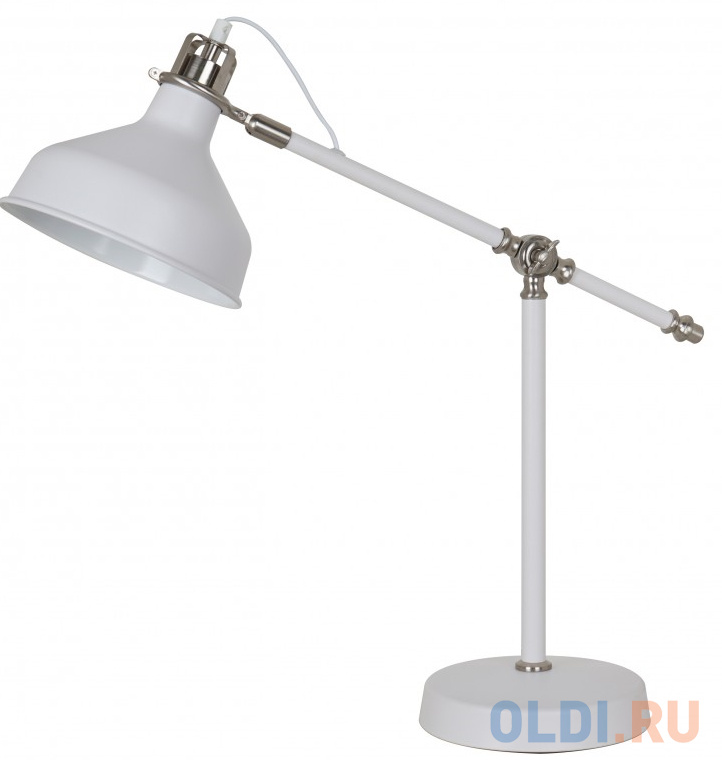 

Camelion KD-425 С71 Белый + хром (Светильник настольный Amsterdam, 1х E27, 40Вт, 230В, металл