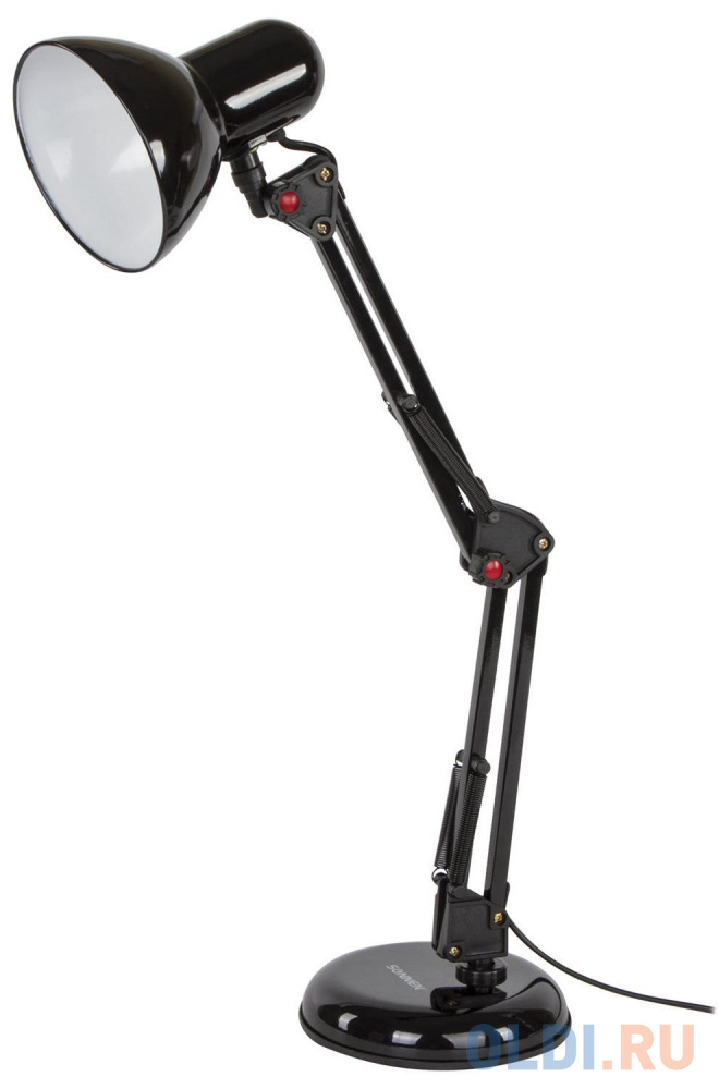 Светильник настольный SONNEN TL-007, на подставке + струбцина, 40 Вт, Е27, черный, высота 60 см, 235540 sonnen настольная лампа светильник ou 146 на подставке