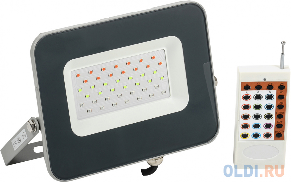 

Iek LPDO7RGB-01-30-K03 Прожектор LED СДО 07-30RGB multicolor IP65 серый