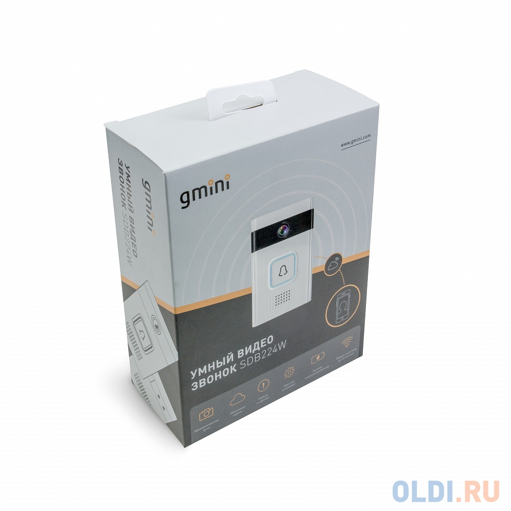 Умный звонок Gmini SDB224W, серебристый от OLDI