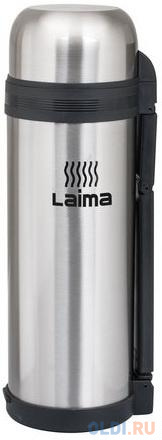 Термос ЛАЙМА классический с узким горлом, 1,8 л, нержавеющая сталь, пластиковая ручка, 601405