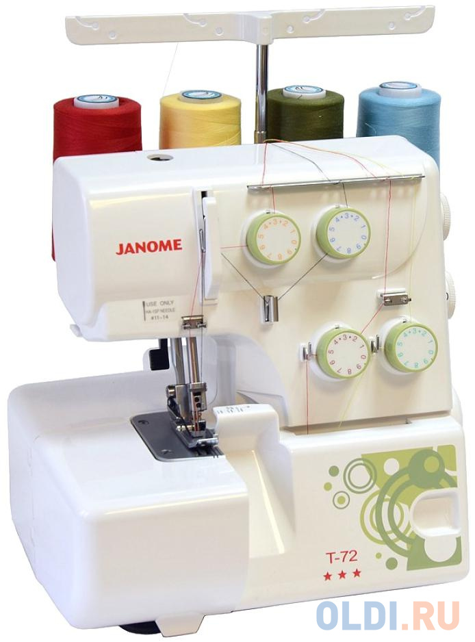 Оверлок Janome Т-72 белый оверлок singer ml674d белый