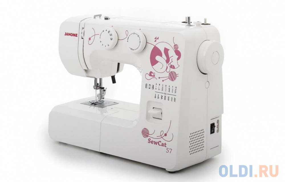 Швейная машина Janome Sew Cat 57 белый/рисунок