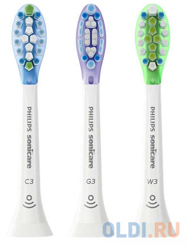 

Насадка для зубных щеток Philips Sonicare HX9073/07 (упак.:3шт) 2 Series/3 Series/DiamondClean/EasyClean/FlexCare/HealthyWhite