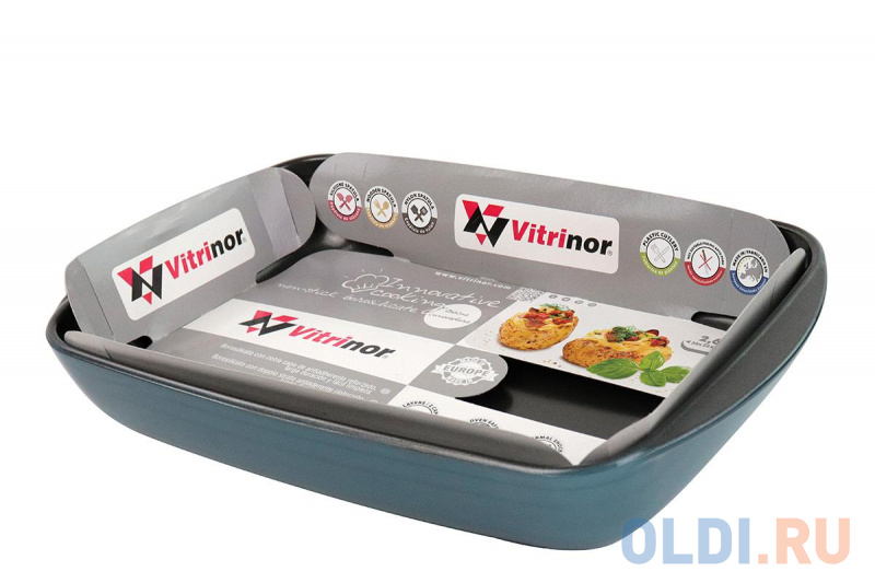 Форма для выпечки Vitrinor прямоугольная голубая 35*22*5 фото