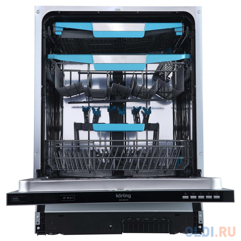 Посудомоечная машина Korting KDI 60570 серебристый serie 2 встраиваемая посудомоечная машина 60см ecosilence drive класс a a a уровень шума 48 дб 5 прогр интенсивная 70° авто 45 65° эко 50°