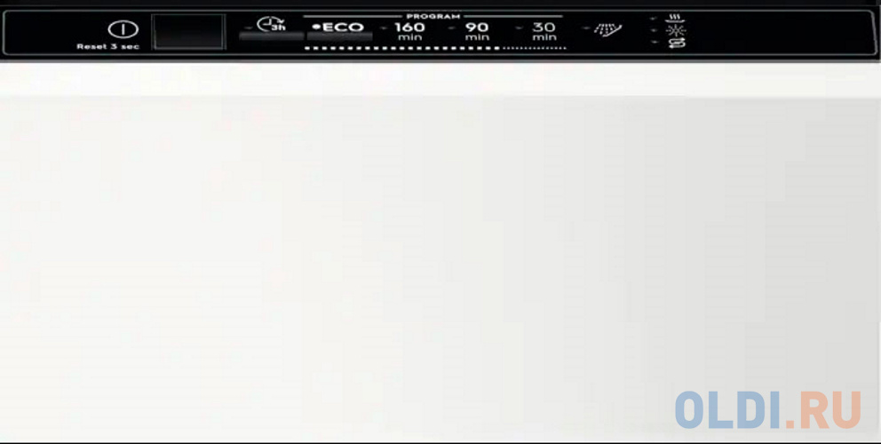Встраиваемые посудомоечные машины ELECTROLUX/ загрузка на 10 комплектов посуды, электронное управление, 5 программ, 44.6x55x82 см, черный цвет, сушка: EEA13100L - фото 2