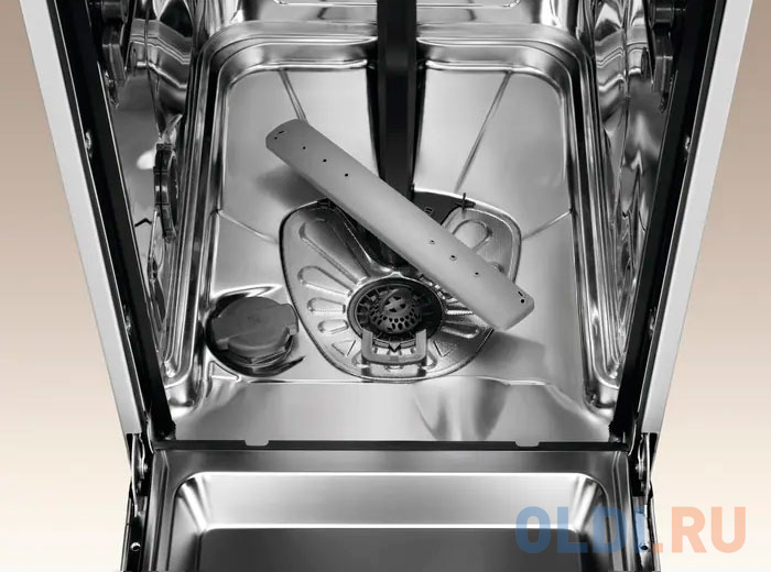 Встраиваемые посудомоечные машины ELECTROLUX/ загрузка на 10 комплектов посуды, электронное управление, 5 программ, 44.6x55x82 см, черный цвет, сушка: EEA13100L - фото 4