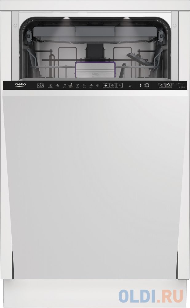 Встраиваемая посудомоечная машина Beko BDIS38121Q, узкая, ширина 44.8см, полновстраиваемая, загрузка 11 комплектов - 7627908335