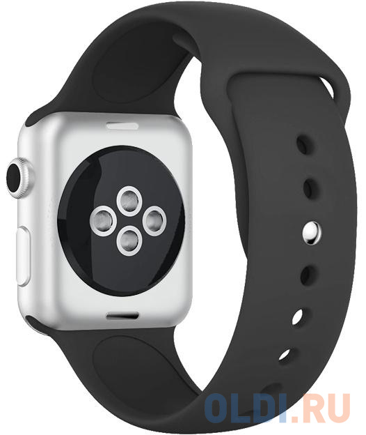 Ремешок силиконовый для Apple Watch (42-44мм) DF iClassicband-02 (black)