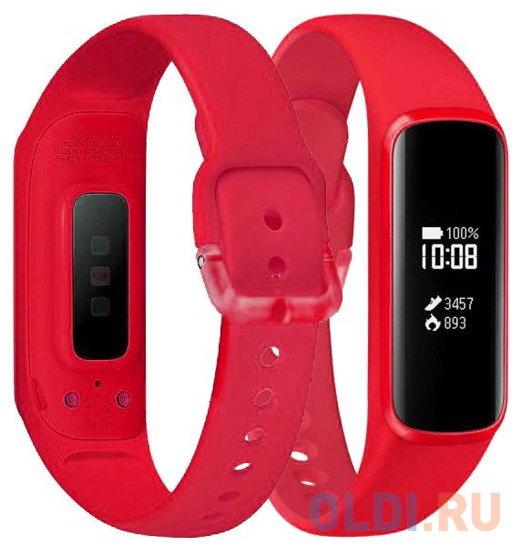 

Ремешок силиконовый для Samsung Galaxy Fit-e 0.74” DF sClassicband-02 (red)