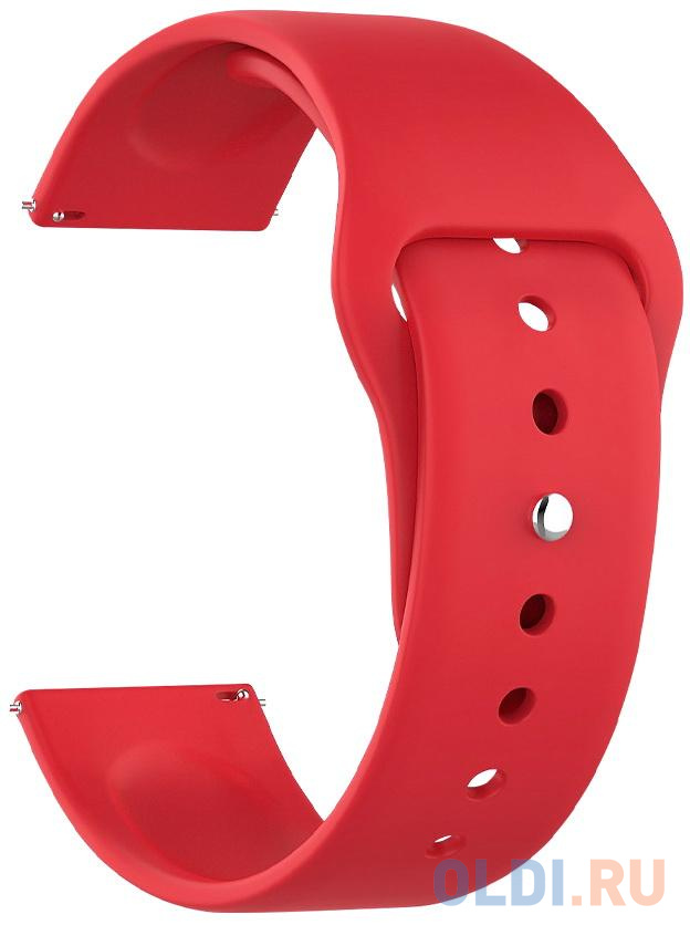 Deppa Ремешок Band Silicone универсальный, 20 mm, силиконовый, красный. deppa ремешок band silicone для apple watch 38 40 mm силиконовый мятный deppa