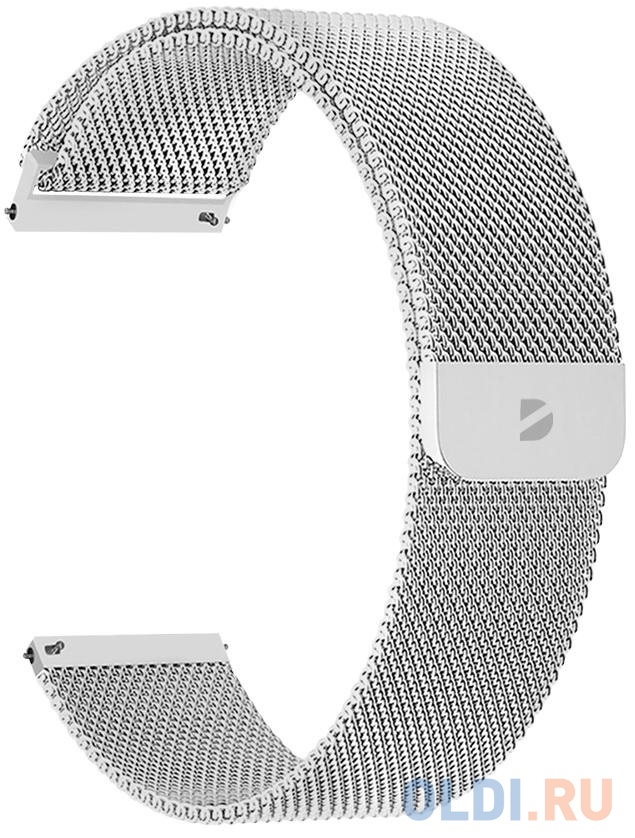 Deppa Ремешок Band Mesh универсальный, 20 mm, нержавеющая сталь, серебристый. усиленная нержавеющая линейка зубр