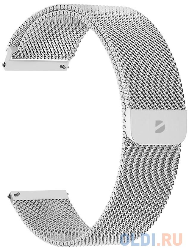 Deppa Ремешок Band Mesh универсальный, 22 mm, нержавеющая сталь, серебристый. deppa ремешок band ceramic универсальный 20 mm керамический