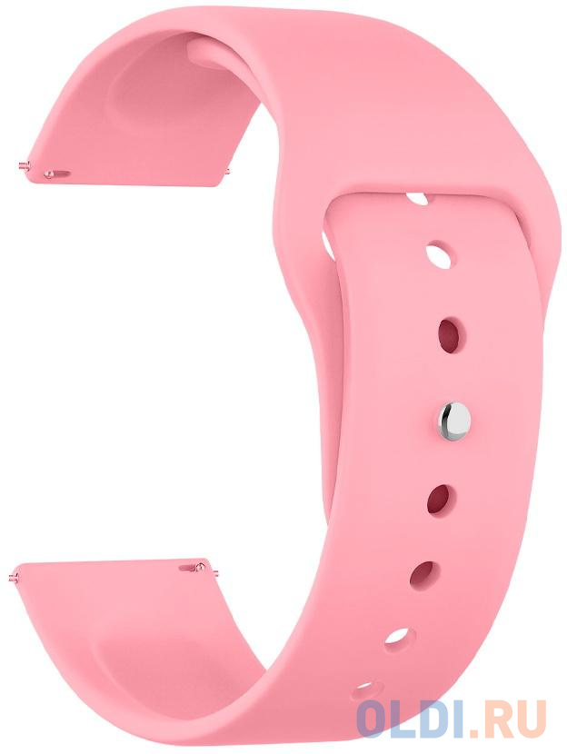 Deppa Ремешок Band Silicone универсальный, 22 mm, силиконовый, розовый. deppa ремешок band silicone для apple watch 38 40 mm силиконовый мятный deppa