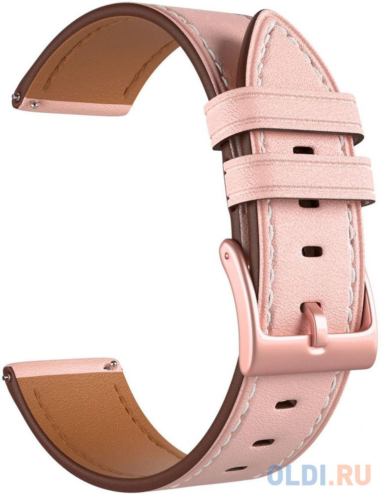 Универсальный кожаный ремешок для часов 22 mm LYAMBDA NEMBUS LWA-S41-22-PK Pink ошейник кожаный однослойный безразмерный 56 х 2 5 см ош 17 44 см синий