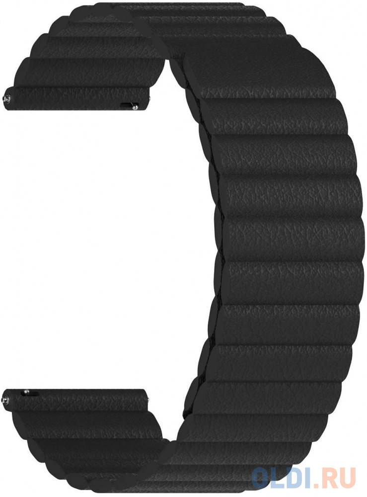 Универсальный кожаный ремешок для часов 22 mm LYAMBDA POLLUX DSP-15-22-BK Black от OLDI