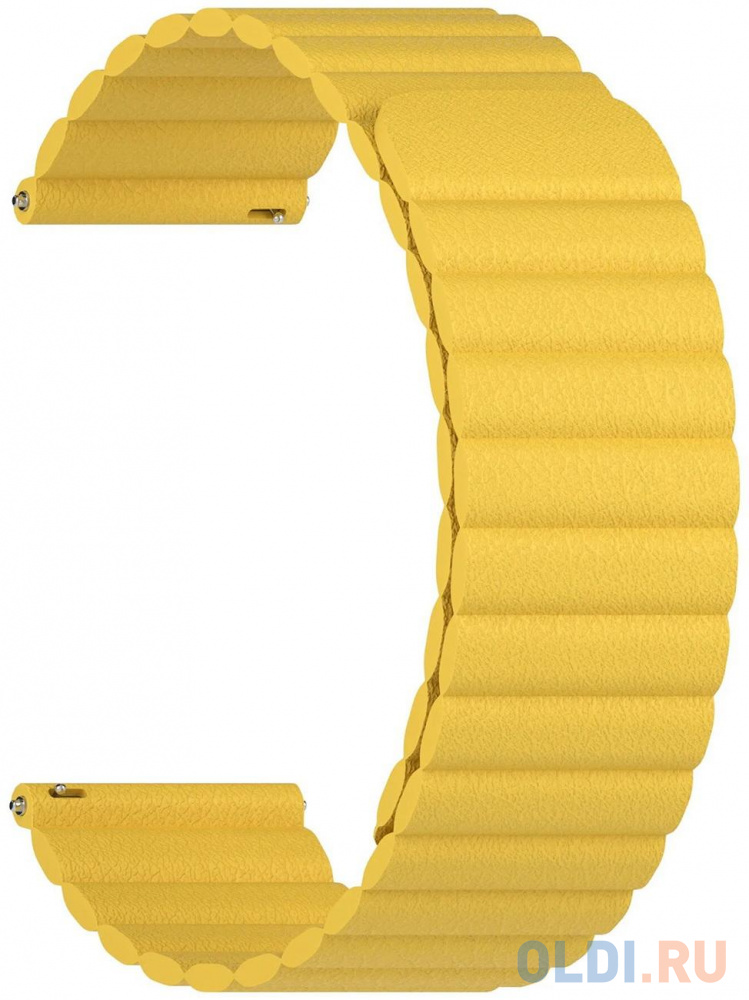 Универсальный кожаный ремешок для часов 20 mm LYAMBDA POLLUX DSP-15-20-YL Yellow