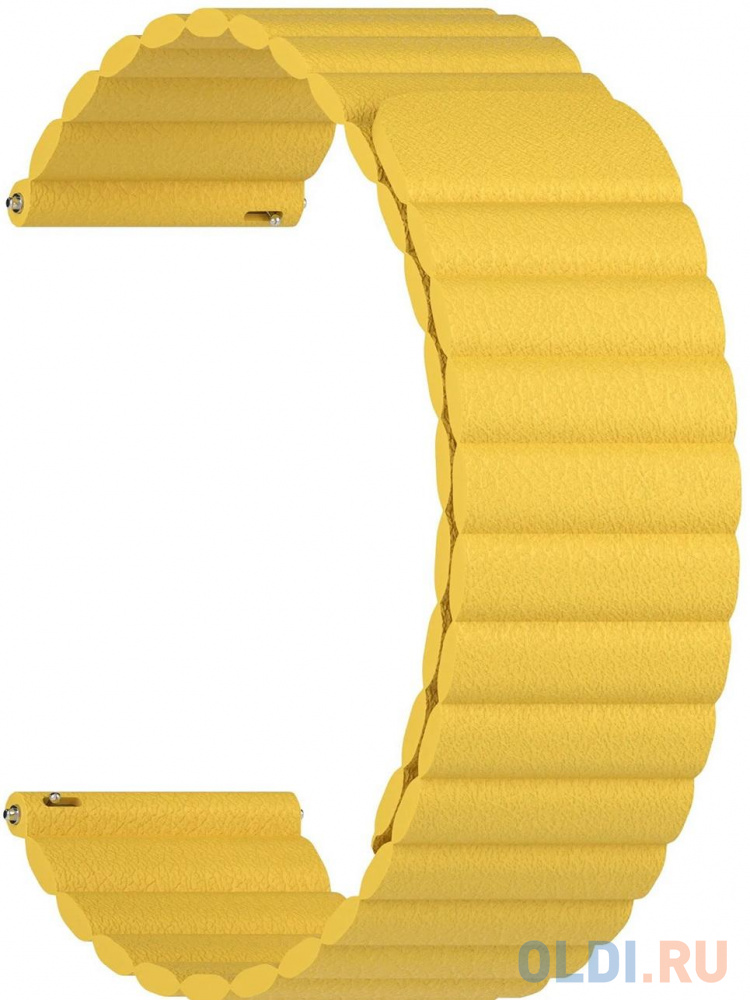 Универсальный кожаный ремешок для часов 22 mm LYAMBDA POLLUX DSP-15-22-YL Yellow