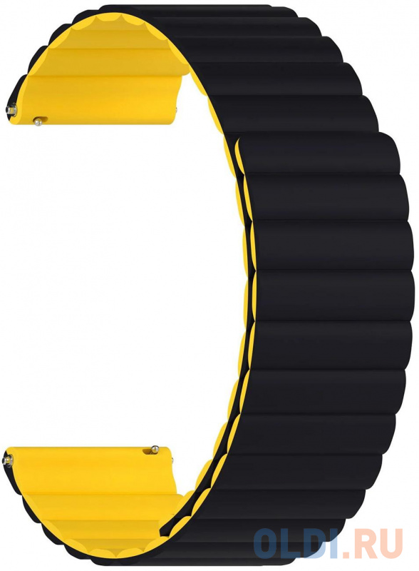 

Универсальный силиконовый ремешок для часов 22 mm LYAMBDA ACRUX DSJ-32-22-BY Black/Yellow
