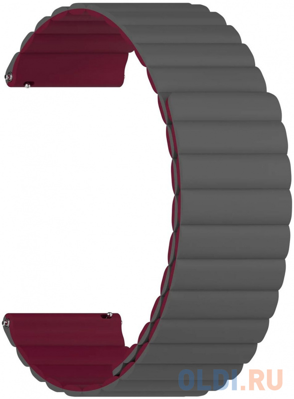 

Универсальный силиконовый ремешок для часов 22 mm LYAMBDA ACRUX DSJ-32-22-GW Grey/Wine red