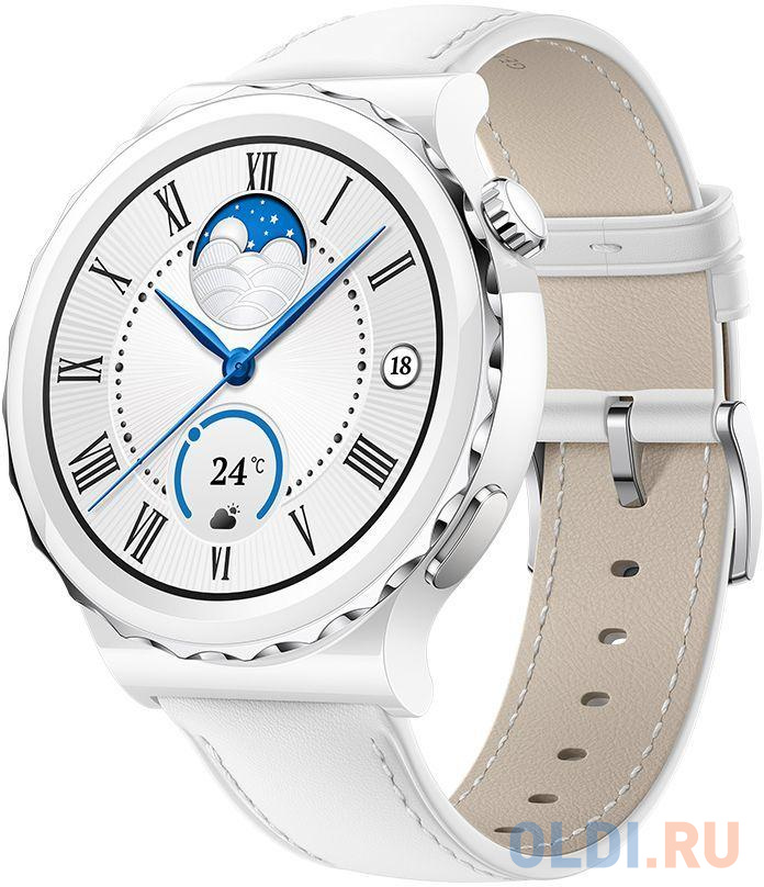 Умные часы GT 3 PRO FRIGGA-B19 WHITE LEATH. HUAWEI умные часы fly   g sm16blk geozon