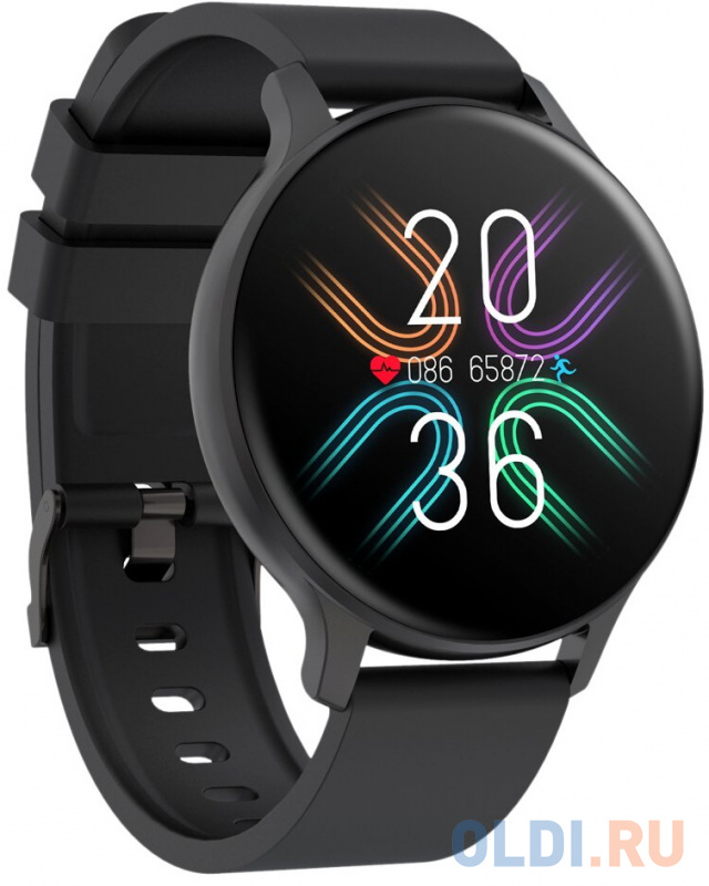 Smartwatch, Realtek 8762CK, 1.28"TFT 240x240px; RAM : 160KB,  Lithium-ion polymer battery, 3.7V 190mAh Include, Black Zinc alloy middle frame + p фото