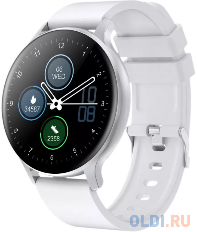 Smartwatch, Realtek 8762CK, 1.28"TFT 240x240px; RAM : 160KB,  Lithium-ion polymer battery, 3.7V 190mAh Include, Silver Zinc alloy middle frame +, размер 44.9 х 44.9 х 10,9, цвет серебристый CNS-SW68SS - фото 2