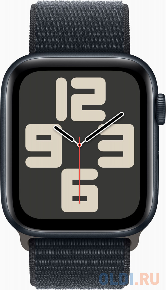Смарт-часы Apple Watch SE 2023 A2723 44мм OLED корп.темная ночь Sport Loop рем.темная ночь разм.брасл.:145-220мм (MREA3LL/A)