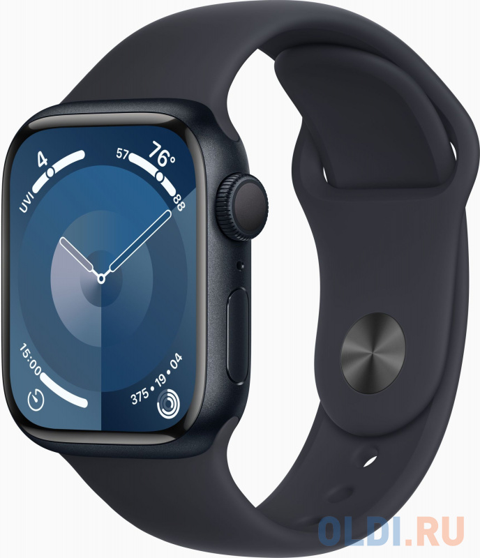 

Смарт-часы Apple Watch Series 9 A2978 41мм OLED корп.темная ночь рем.темная ночь разм.брасл.:S/M (MR8W3LL/A)