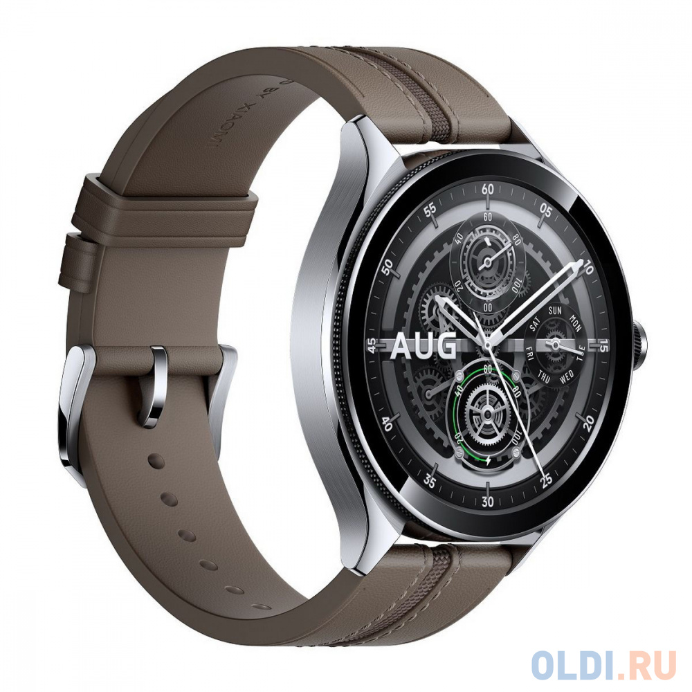 Смарт-часы Xiaomi Watch 2 Pro - Bluetooth® Silver Case with Brown Leather Strap M2234W1 (BHR7216GL)