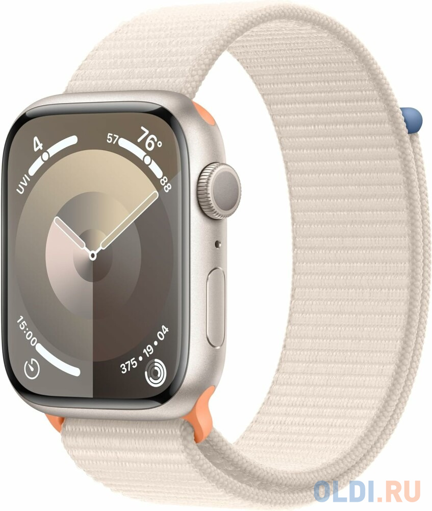 Умные часы Apple Series 9 41mm Starlight Aluminum Case with Starlight Sport Loop смарт часы elari fixitime lite pink